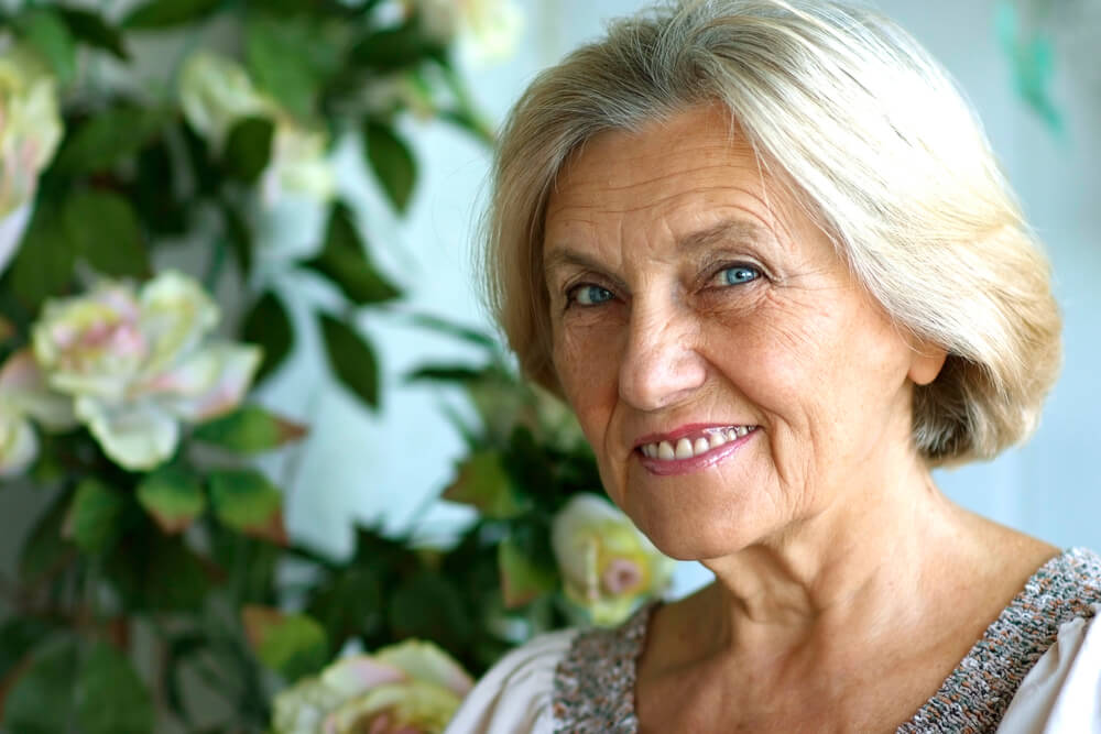 Woman smiling with diabetic retinopathy