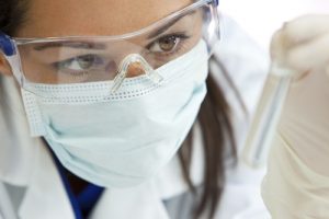 Eye Doctor working in a lab