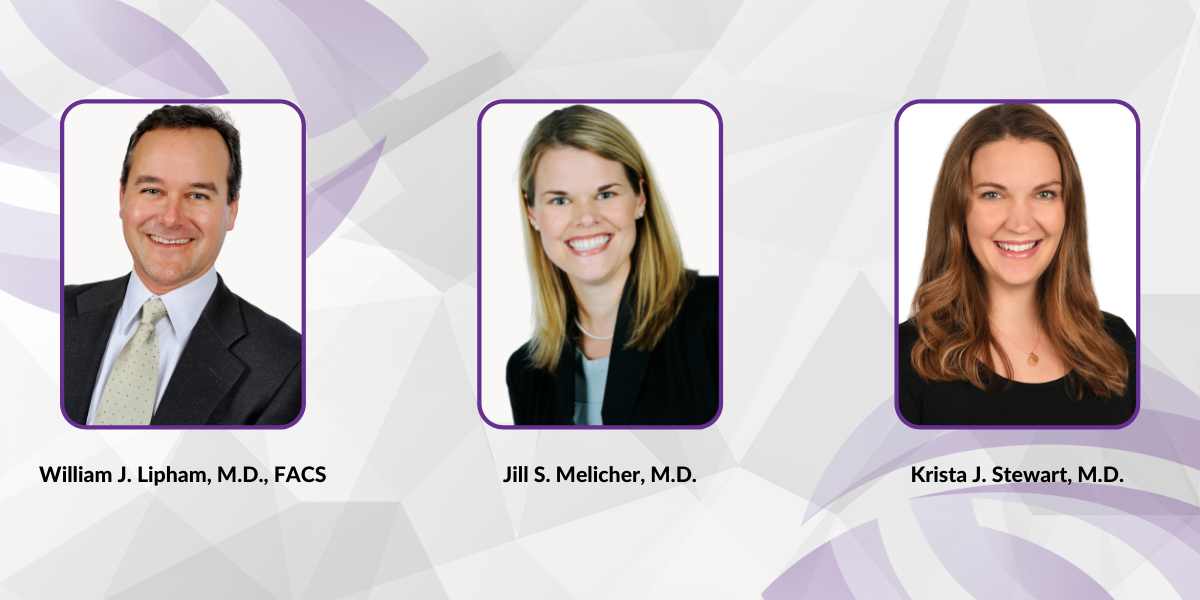 Drs. Lipham, Melicher and Stewart headshots