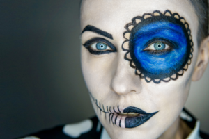 woman with halloween make up