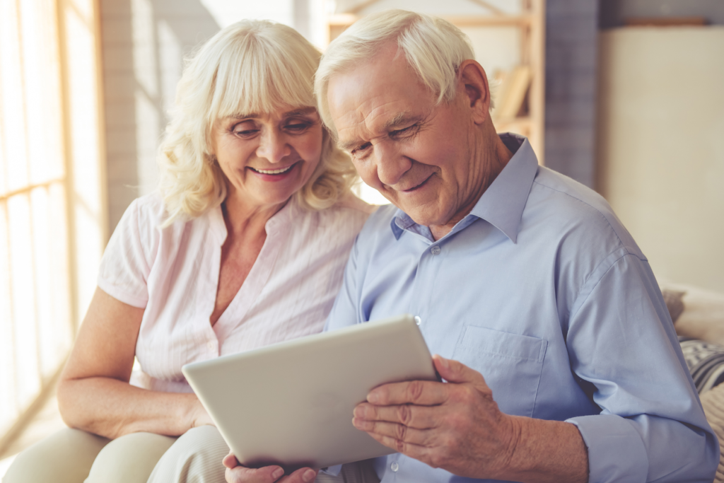 older couple reading 