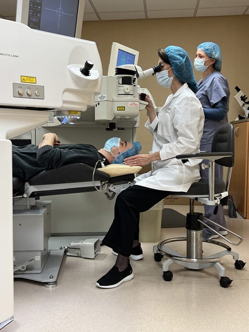 Doctor conducting a LASIK consultation