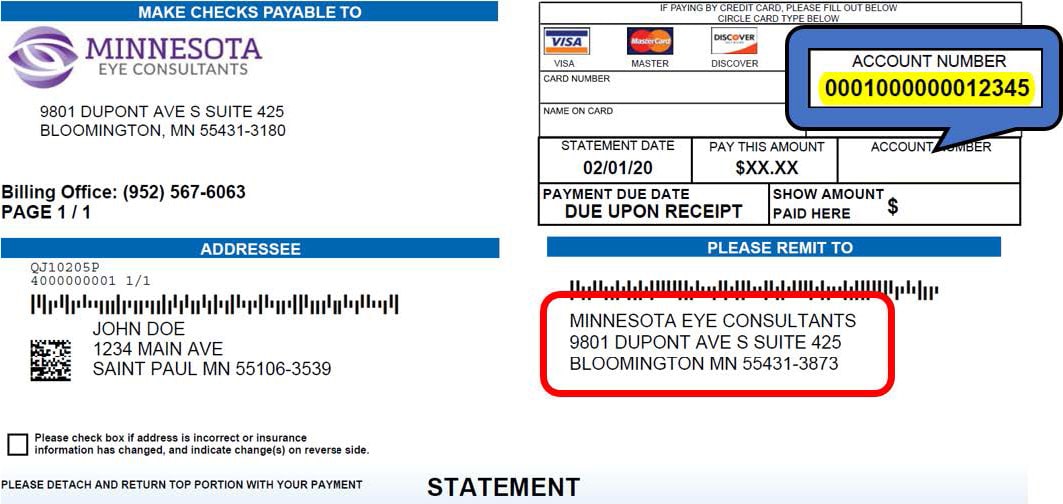 Minnesota Eye Consultants Statement Example