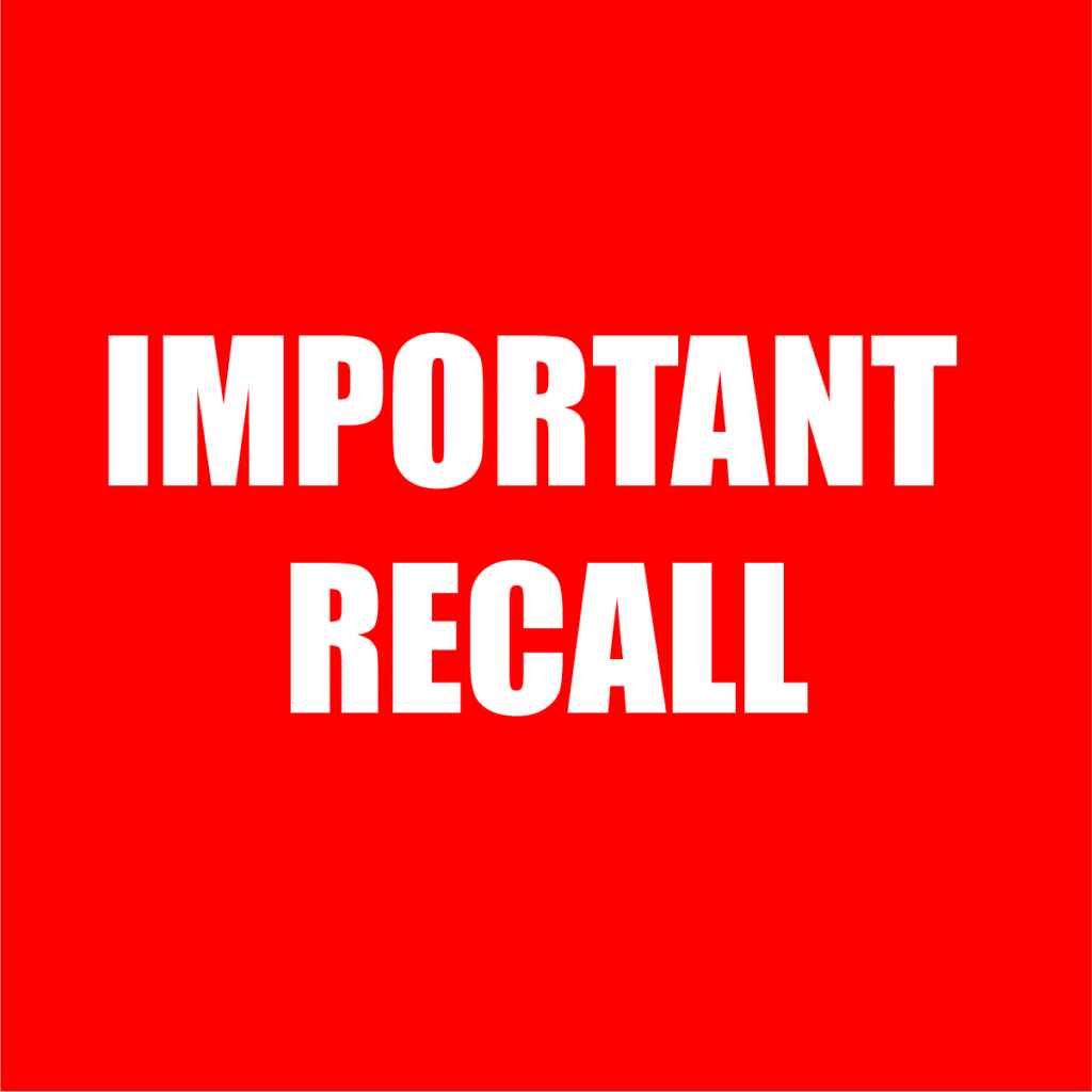 Important recall notice